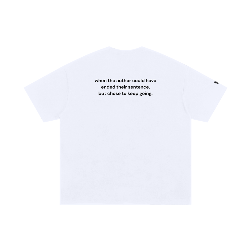 Semicolon Oversized Tee -- Keep Going.
