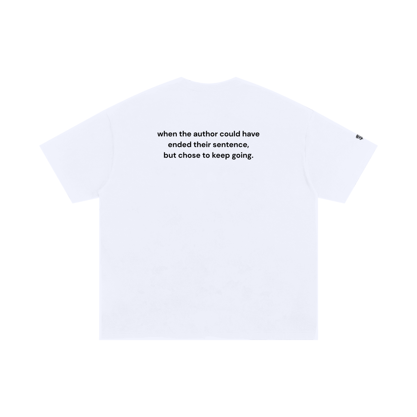 Semicolon Oversized Tee -- Keep Going.