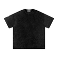 Sub Rosa Logo Right Sleeve Snow Washed Oversized Cotton T-Shirt