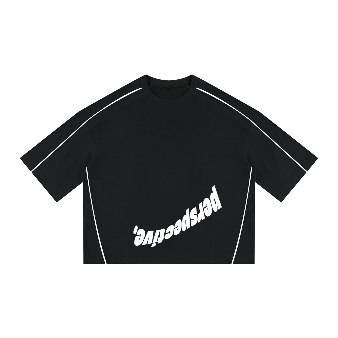 Perspective Heavyweight Boxy Piping T-Shirt