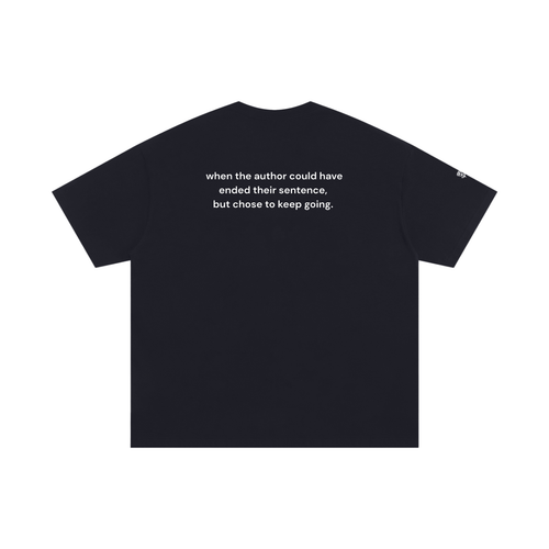 Semicolon Oversized Tee -- Keep Going.
