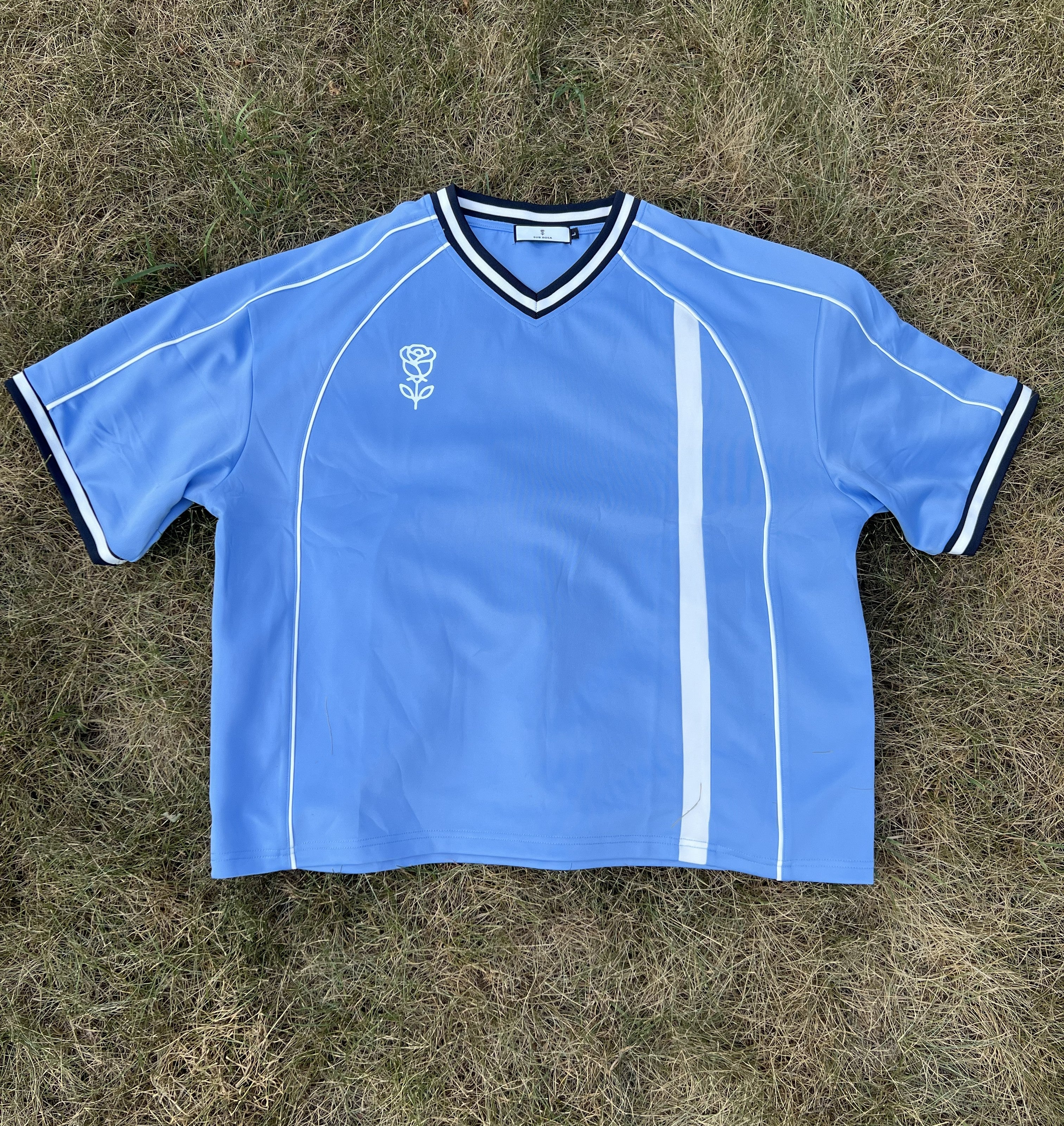 Sub Rosa Logo Boxy V-Neck Soccer Jersey