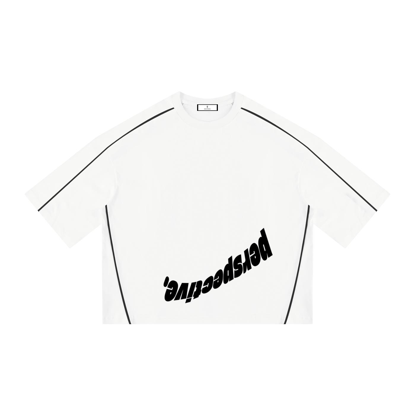 Perspective Heavyweight Boxy Piping T-Shirt