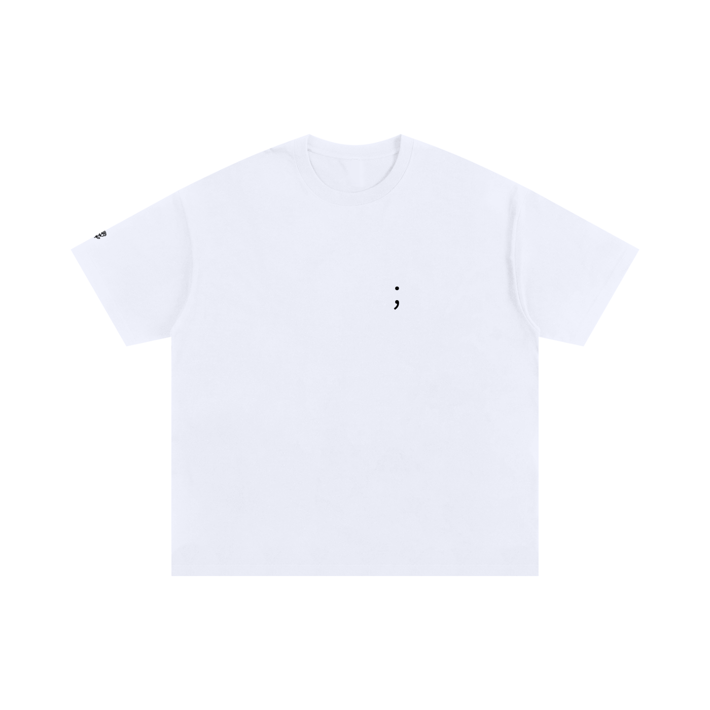 Semicolon Oversized Tee -- Keep Going.